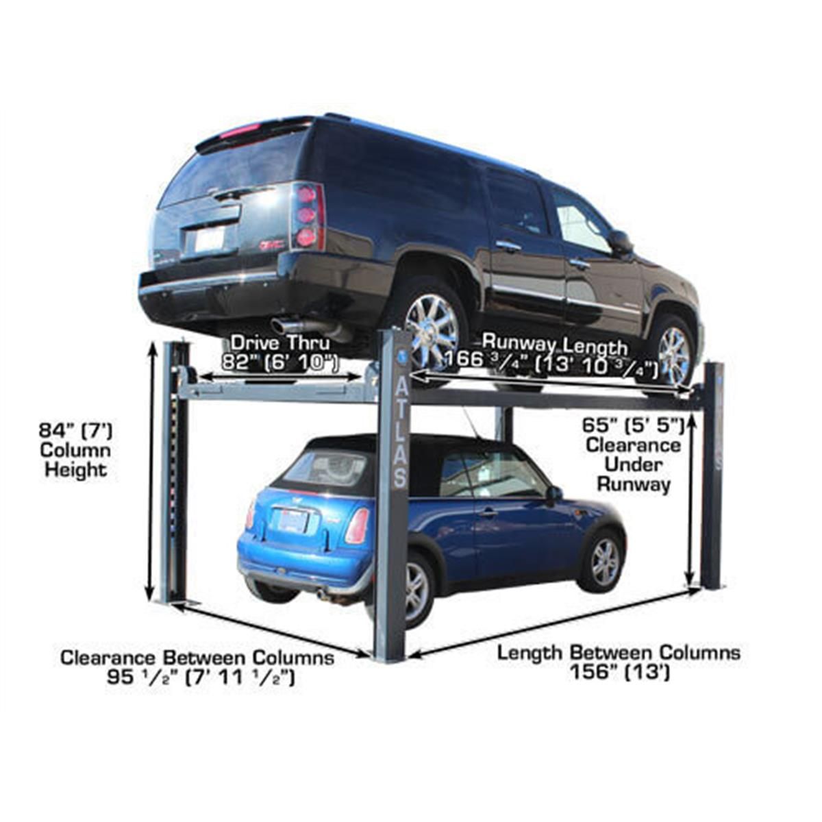 Atlas 408SL 8,000 lb. Super Deluxe 4-Post Lift