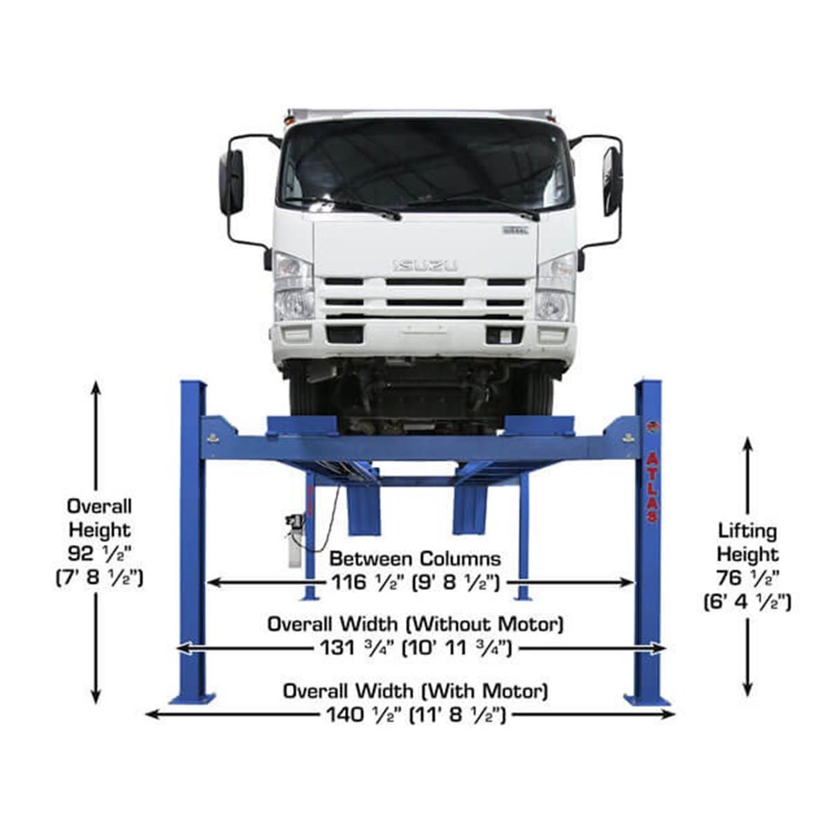 Atlas Platinum PVL14 4 ALI Certified 14,000 lb 4 Post Lift