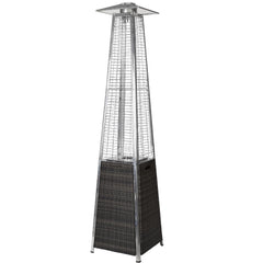 RADtec Tower Flame Heater Wicker Black and Grey - TF1-WK-BLK-GRY