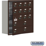 Recessed Mounted Cell Phone Storage Locker with 12 A Doors (11 usable) 4 B Doors in Aluminum - Resettable Combination Locks by Salsbury