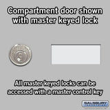 Recessed Mounted Cell Phone Storage Locker with 21 A Doors (20 usable) in Aluminum - Keyed Locks by Salsbury