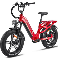 FREESKY Rocky 750 w Ready to Ride Step Thru Ebike 20x4 Electric Cargo eBike