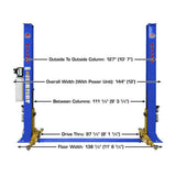 Atlas Platinum PVL9BP ALI Certified 9,000 lb Baseplate 2 Post Lift