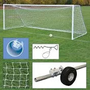 Jaypro 8'x24 Classic Official Round Soccer Goal Package SGP-400PKG