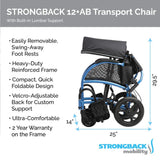 STRONGBACK 12+AB Transport Wheelchair | Comfortable And Versatile