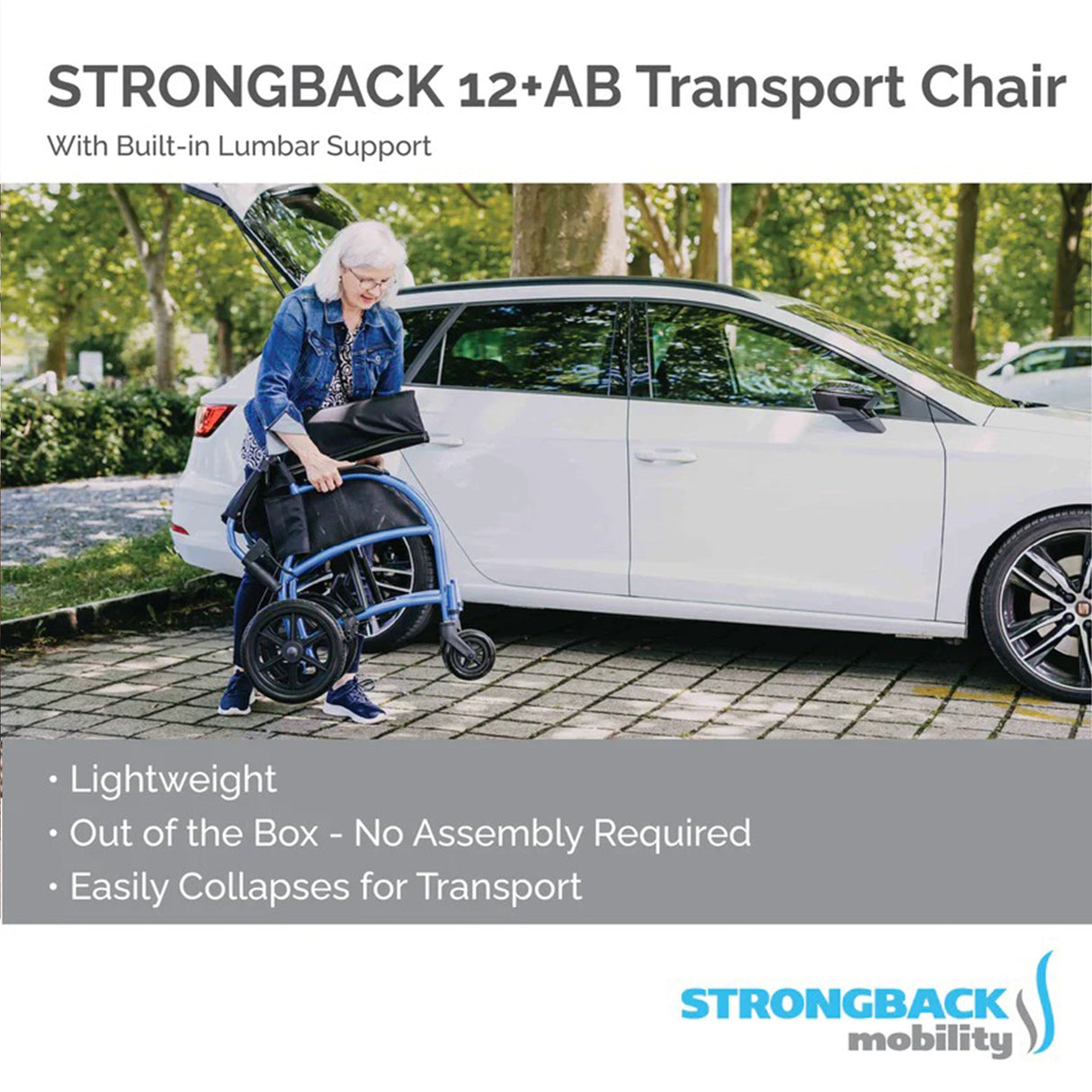 STRONGBACK 12+AB Transport Wheelchair | Comfortable And Versatile