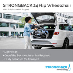 STRONGBACK 24 Flip Wheelchair | Compact And Versatile