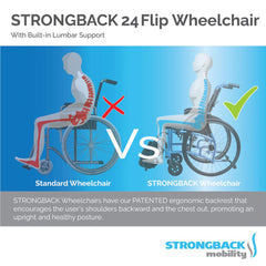 STRONGBACK 24 Flip Wheelchair | Compact And Versatile