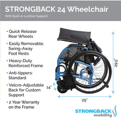 STRONGBACK 24 Wheelchair | Lightweight And Ergonomic Design