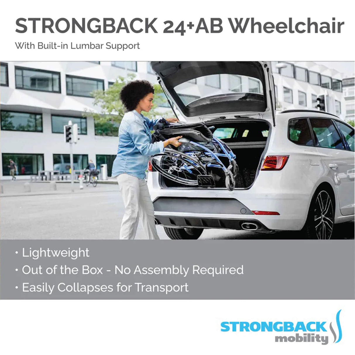 STRONGBACK 24+AB Wheelchair | Lightweight And Adjustable
