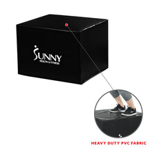 Sunny Health & Fitness 3-in-1 Ultra Dense Foam Plyo Box, 28"/24"/20"