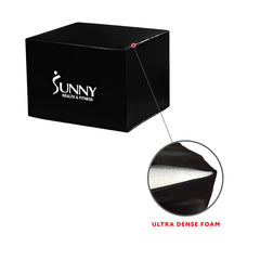 Sunny Health & Fitness 3-in-1 Ultra Dense Foam Plyo Box, 28"/24"/20"