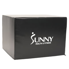 Sunny Health & Fitness 3-in-1 Ultra Dense Foam Plyo Box, 28"/24"/20"