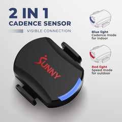 Sunny Health & Fitness 2-in-1 Advanced Cadence/RPM + Speed Sensor for Indoor and Outdoor Bikes