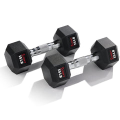 Sunny Health & Fitness Premium Hex Style Dumbbells 5 - 50 LBS | Sunny Strength™