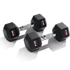 Sunny Health & Fitness Premium Hex Style Dumbbells 5 - 50 LBS | Sunny Strength™