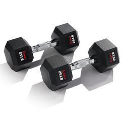 Sunny Health & Fitness Premium Hex Style Dumbbells 5 - 50 LBS | Sunny Strength™