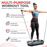 Sunny Health & Fitness Fitboard 3D Vibration Platform With Resistance Band