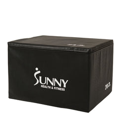 Sunny Health & Fitness 3-in-1 Heavy Foam Plyo Box, 30"/24"/20"