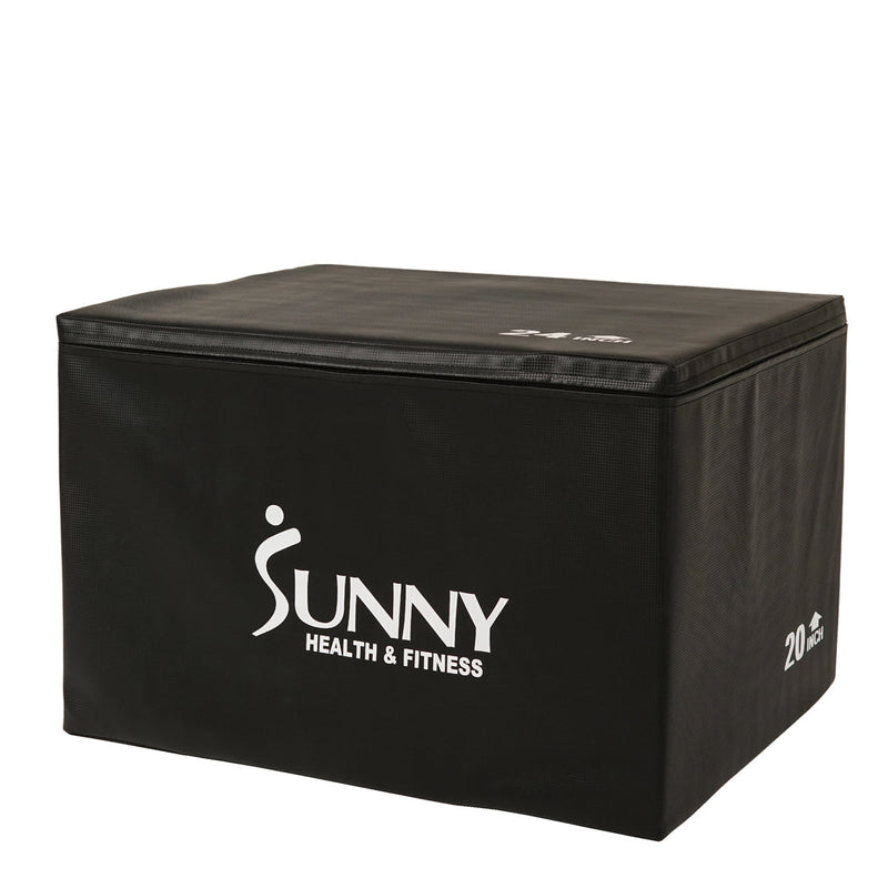 Sunny Health & Fitness 3-in-1 Heavy Foam Plyo Box, 30