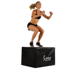 Sunny Health & Fitness 3-in-1 Heavy Foam Plyo Box, 30"/24"/20"