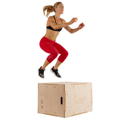 Sunny 3-in-1 Wood Plyo Box, Heavy Duty with Cover