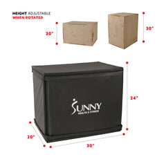 Sunny 3-in-1 Wood Plyo Box, Heavy Duty with Cover