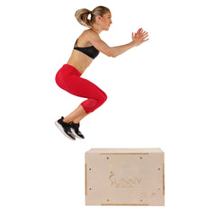 Sunny 3-in-1 Wood Plyo Box, Heavy Duty with Cover