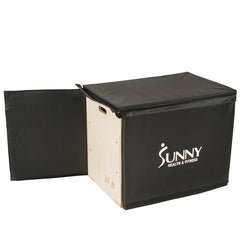 Sunny 3-in-1 Wood Plyo Box, Heavy Duty with Cover