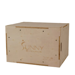 Sunny 3-in-1 Wood Plyo Box, Heavy Duty with Cover