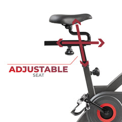 Sunny Health & Fitness Premium Magnetic Resistance Smart Indoor Cycling Bike with Quiet Belt Drive and Exclusive SunnyFit® App Enhanced Bluetooth Connectivity