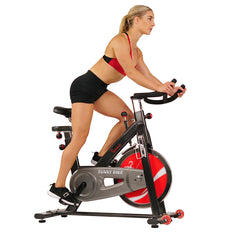 Sunny Health & Fitness Chain Drive Exercise Bike - Stationary Indoor Cycling Trainer