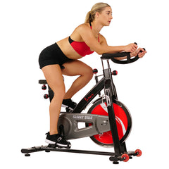 Sunny Health & Fitness Chain Drive Exercise Bike - Stationary Indoor Cycling Trainer