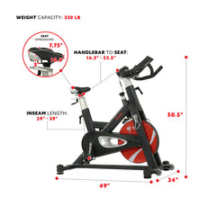 Sunny Health & Fitness Evolution Pro II Magnetic Indoor Cycle Exercise Bike