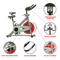 Sunny & Fitness Fitness Pro II Stationary Indoor Cycling Bike