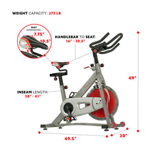 Sunny & Fitness Fitness Pro II Stationary Indoor Cycling Bike