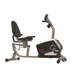 Sunny Health & Fitness Magnetic Recumbent Exercise Bike, 300 lb Capacity & Adjustable Seat