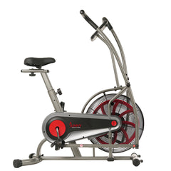 Sunny Health & Fitness Motion Air Bike, Fan Exercise Bike with Unlimited Air Resistance and Device Holder