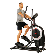 Sunny Health & Fitness Motorized Elliptical Machine Trainer w/ Heart Rate Monitoring