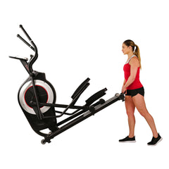 Sunny Health & Fitness Motorized Elliptical Machine Trainer w/ Heart Rate Monitoring