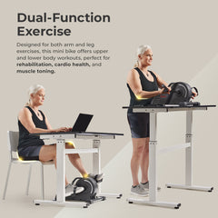 Sunny Health & Fitness Smart Low-profile Motorized Mini Exercise Bike