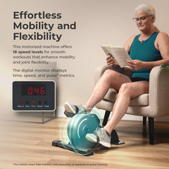 Sunny Health & Fitness Smart Low-profile Motorized Mini Exercise Bike