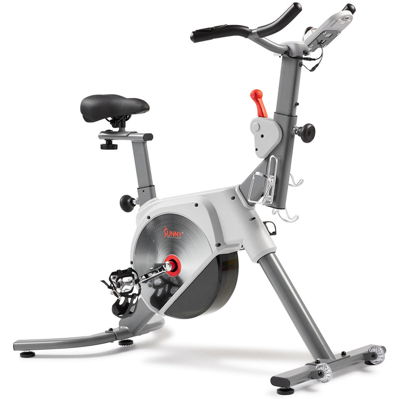 Sunny Health & Fitness Smart Two-stage Transmission Magnetic Belt Drive Upright Exercise Bike