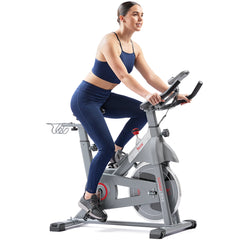 Sunny Health & Fitness Smart Magnetic Belt Drive Indoor Cycling Exercise Bike