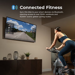 Sunny Health & Fitness Smart Magnetic Belt Drive Indoor Cycling Exercise Bike