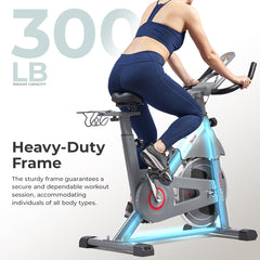 Sunny Health & Fitness Smart Magnetic Belt Drive Indoor Cycling Exercise Bike