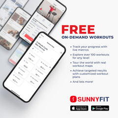 Sunny Health & Fitness Essentials Series Magnetic Smart Elliptical with Exclusive SunnyFit® App Enhanced Bluetooth Connectivity