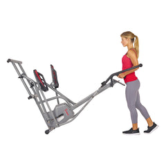 Sunny Health & Fitness Elliptical Trainer Machine Magnetic Elliptical w/ Device Holder, LCD Monitor and Heart Rate Monitor