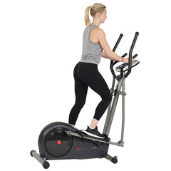 Sunny Health & Fitness Magnetic Elliptical Machine Pre-Programmed Trainer