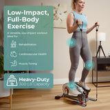 Sunny Health & Fitness Smart Stand/Sit Mini Elliptical Exercise Trainer with Resistance Bands